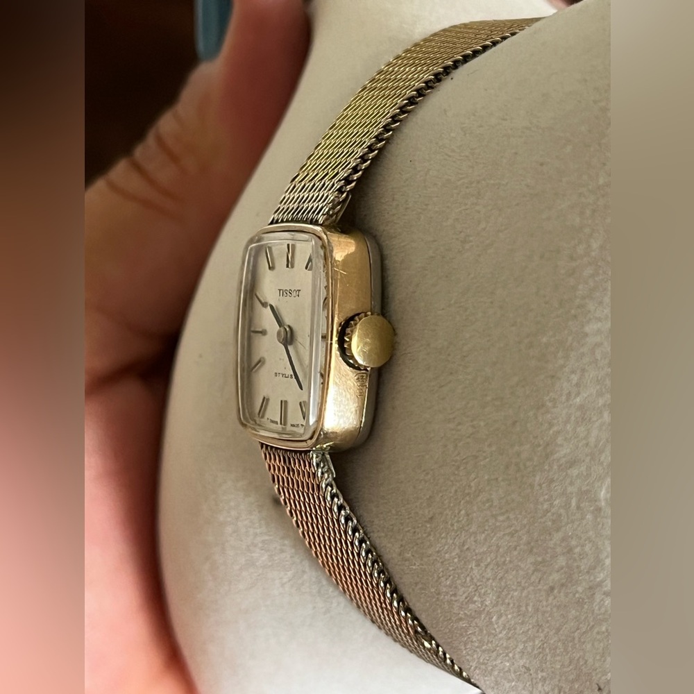 TISSOT STYLIST from 1960's Ladies gold plated mechanical ladies watch - Picture 6 of 13